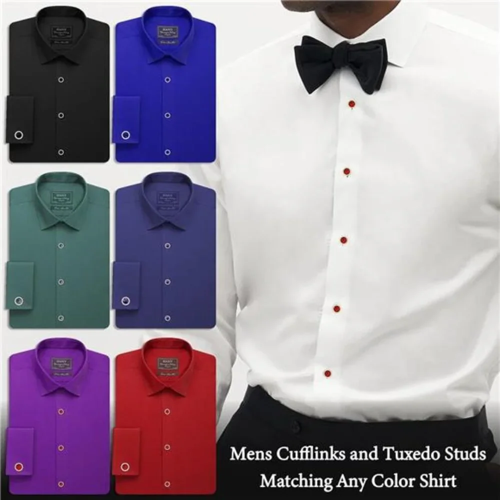 Men's Birthstone Tuxedo Studs and Cufflinks Set
